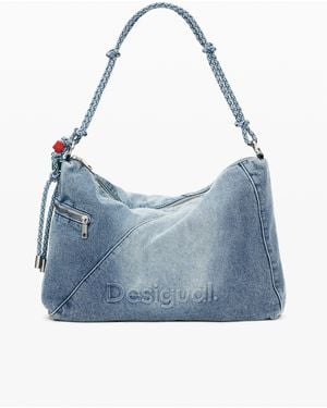 Desigual Large Denim Charms Bag - Blue