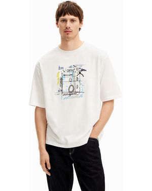 Desigual Arty Design T-Shirt - White