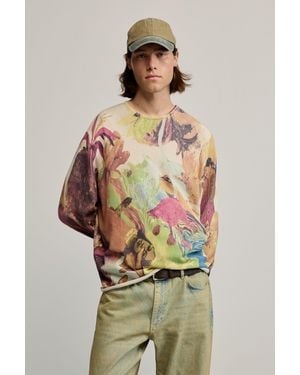 Desigual Gaugin Printed Sweater, Cotton - White