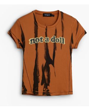 Desigual Tie-Dye Print T-Shirt, Cotton - Brown