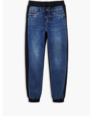 Desigual Contrast Jogger Jeans - Blue