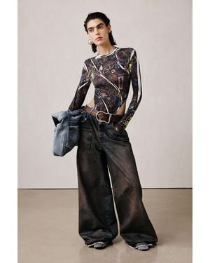 Desigual Studio Ripped Bodysuit - Black
