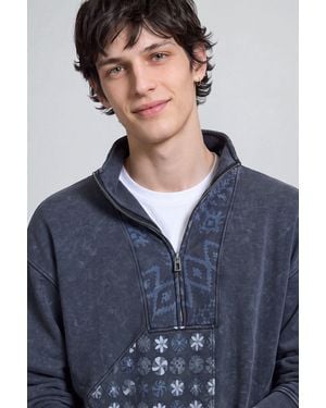 Desigual Sudadera Logotipo Algodón, Algodon, Negro - Azul