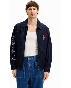 Desigual Denim Jacket Silhouettes - Blue