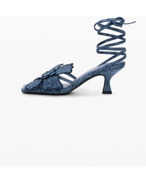 Desigual Floral Appliqué Sandal, Cotton - Blue