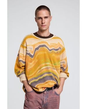 Desigual Abstract Printed Sweater, Cotton - Natural