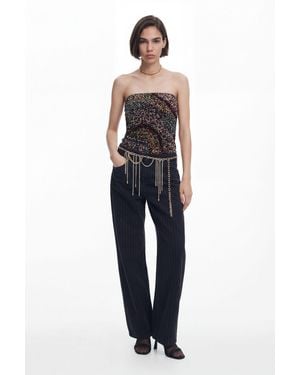 Desigual Sleeveless Knit Top, Polyester - Blue