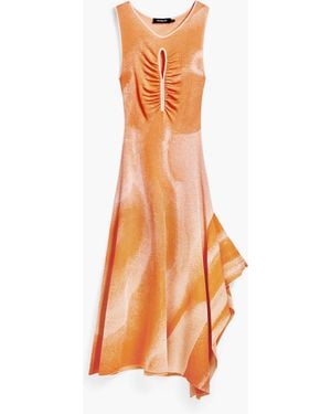 Desigual Jacquard Cut-Out Dress - White