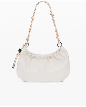 Desigual Medium Oval Bag With Charms, Polyurethane - White