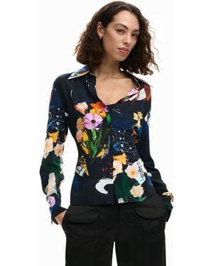 Desigual Shirt Collage Tie, Viscose - Black