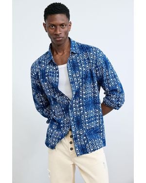 Desigual Geometric Print Shirt - Blue