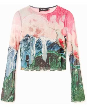 Desigual Short Slim Fantasy T-Shirt, Polyester - Red