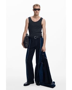 Desigual Combined Denim Trousers - Blue