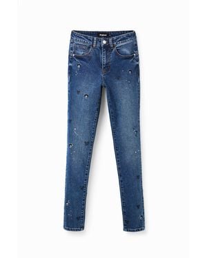 Desigual Disney's Mickey Mouse Slim Push-Up Jeans - Blue