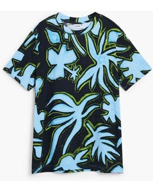 Desigual Kurzarm-T-Shirt Mit Dschungelmotiv - Grün