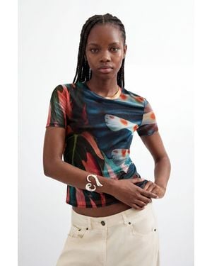 Desigual T-Shirt Designed By Mr. Christian Lacroix, Polyester - Black