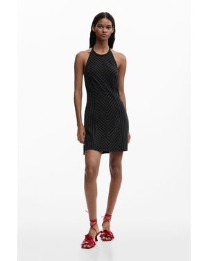 Desigual Mini Halter Dress - Black