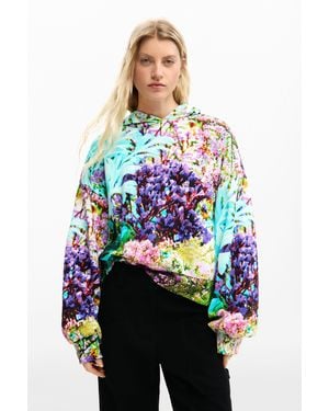 Desigual Wild Garden Sweatshirt, Cotton - Blue