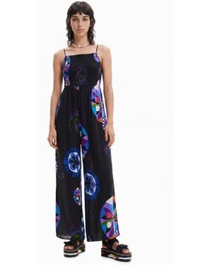 Desigual M. Christian Lacroix Long Strappy Jumpsuit, Viscose - Blue