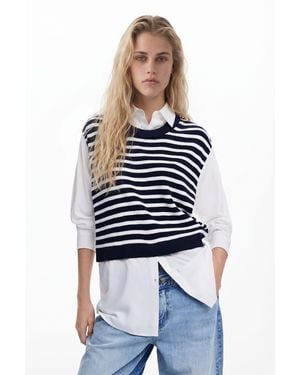Desigual Vest-Effect Shirt - Blue