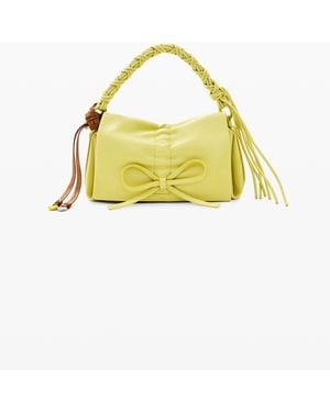 Desigual Small Shiny Bow Bag, Polyurethane - Yellow