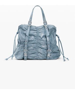 Desigual Medium Ruched Denim Backpack - Blue