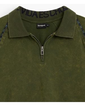 Desigual Checked Shirt, Cotton - Green