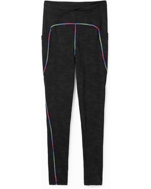 Desigual Contrasting Sport Leggings - Black