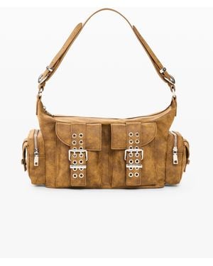 Desigual Medium Buckle Bag, Polyurethane - Metallic