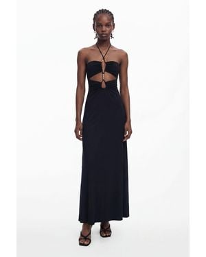 Desigual Cut-Out Neckline Dress, Viscose - Black