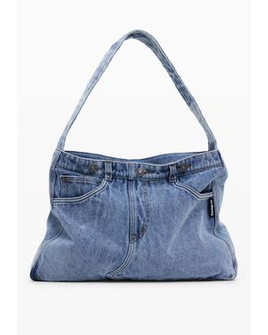 Desigual Large Denim Bag, Cotton - Blue