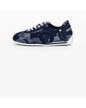 Desigual Denim Patchwork Trainer - Blue