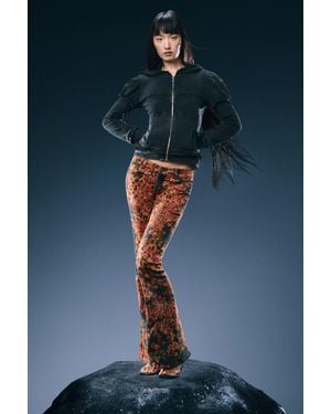Desigual Sudadera Entallada Cremallera, Mujer, Algodon, Negro - Azul