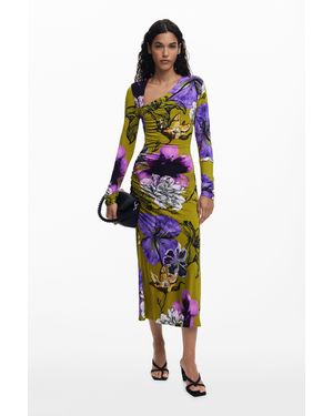 Desigual Strappy Dress Designed By Mr. Christian Lacroix, Cotton in Green |  Lyst