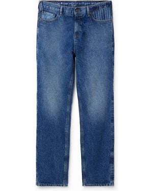 Desigual Straight Jeans, Cotton - Blue