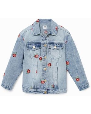 Desigual Rose Denim Jacket - Blue