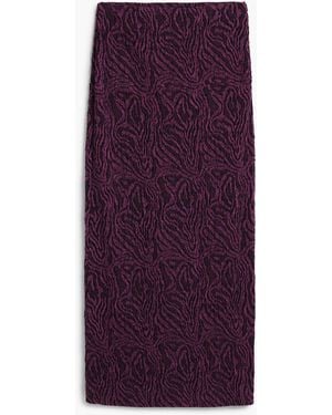 Desigual Wave Pencil Skirt, Outlet - Purple