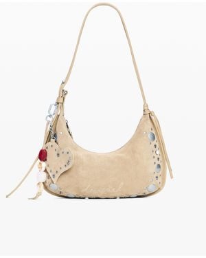 Desigual Small Shoulder Bag, Cow Leather - White