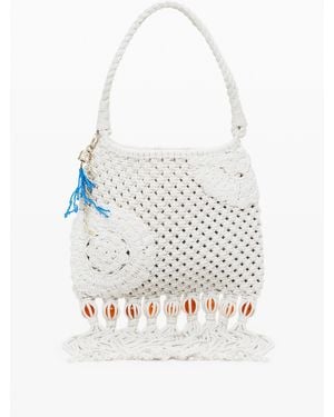 Desigual Small Crochet Shopping Bag - White