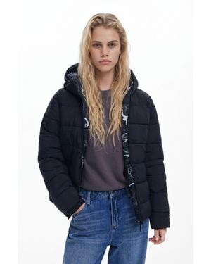Desigual Reversible Padded Jacket, Polyester - Blue