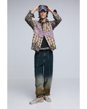 Desigual Gradient Denim Trousers, Cotton - Blue
