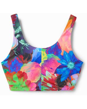 Desigual Floral Sport Top - Multicolour