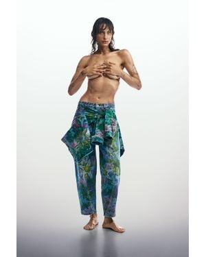 Desigual Wild Garden Pants, Cotton - Green