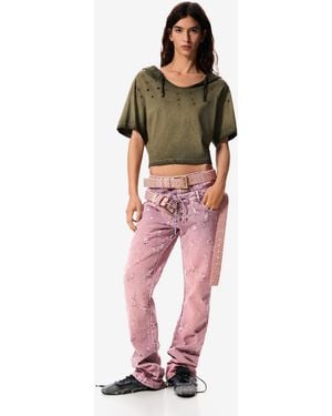 Desigual Jeanshose Masha Popova, Damen, Baumwolle, Rot