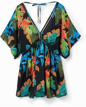 Desigual Tropical Tunic Dress - Blue