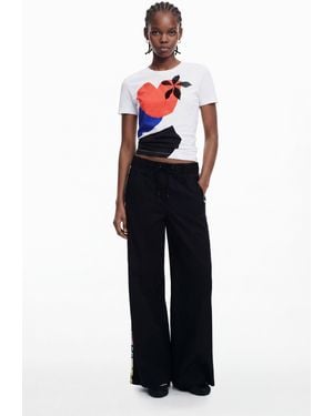 Desigual Trousers Designed By Mr. Christian Lacroix, Cotton - Black