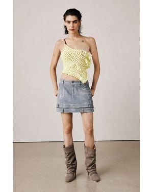 Desigual Crochet Studio T-Shirt - Yellow