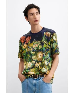 Desigual Still Life Print T-Shirt, Cotton - Green