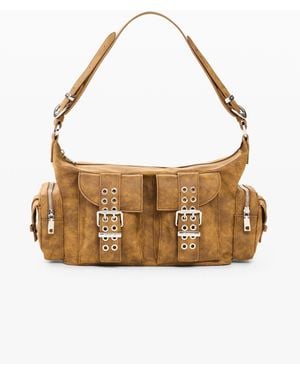 Desigual Medium Buckle Bag, Polyurethane - Metallic