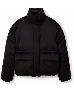 Desigual María Escoté Oversize Padded Jacket - Black